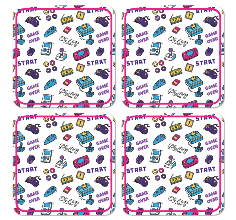 Retro hra nad symbolmi podivínskych podložiek - Tenstickers