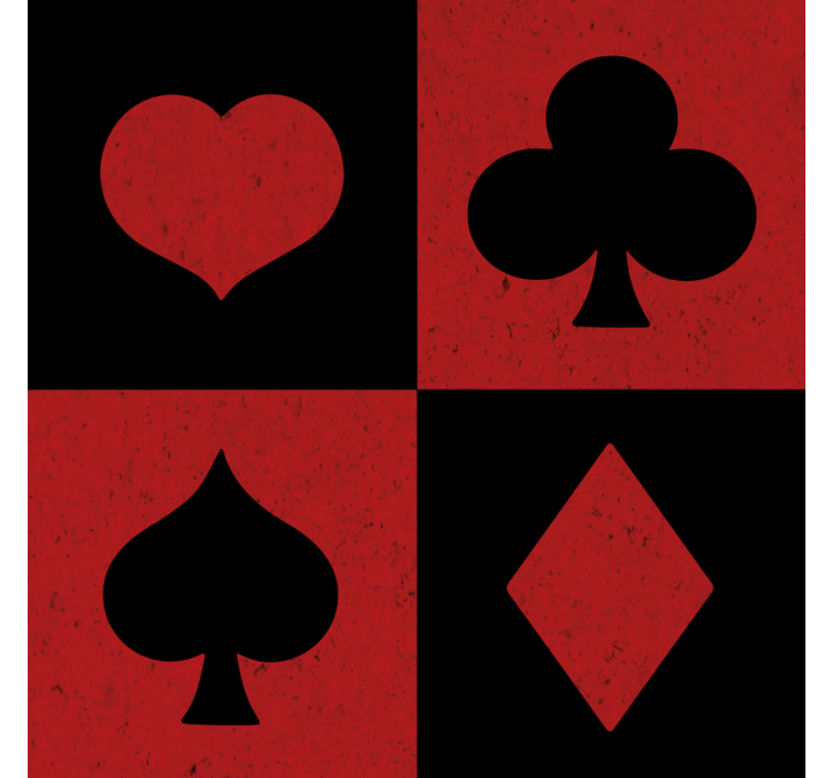 Retro poker červené a čierne geekové podložky - Tenstickers