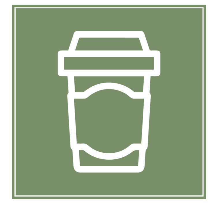 Moderná podtácka s ilustráciou šálky kávy - Tenstickers