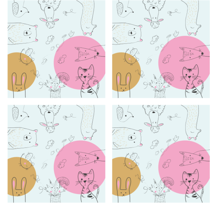 Zábavná podtácka s rozprávkovými zvieracími ilustráciami - Tenstickers