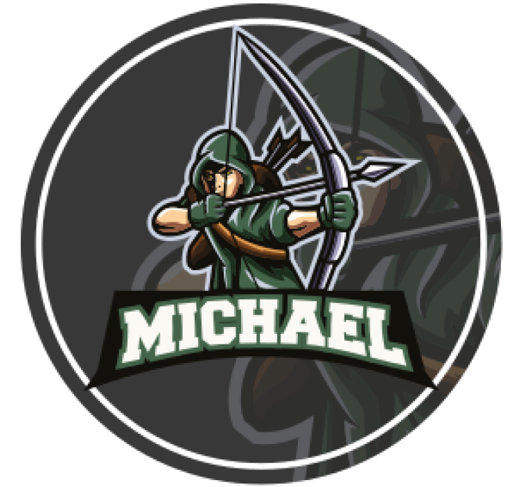 Podtácka na mieru lukostrelec s menom - Tenstickers