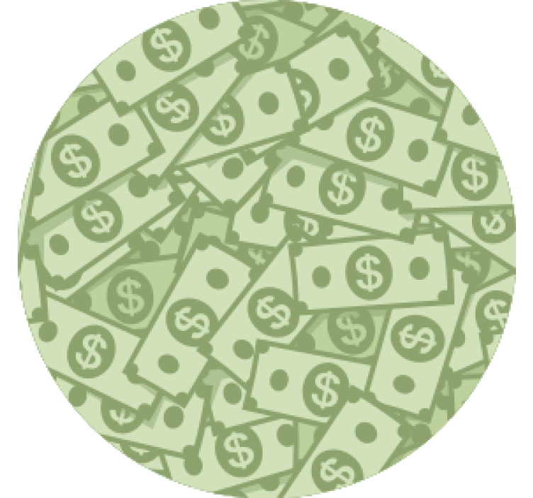 Moderná podtácka s grafickým vzorom peňazí - Tenstickers