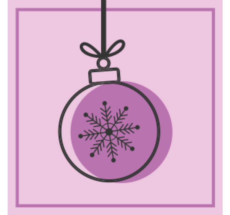 Vianočná tácka so vzorom snehovej vločky - Tenstickers