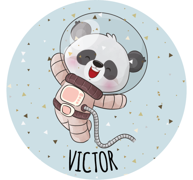 Podtácka vintage Šťastná astronautka panda - Tenstickers