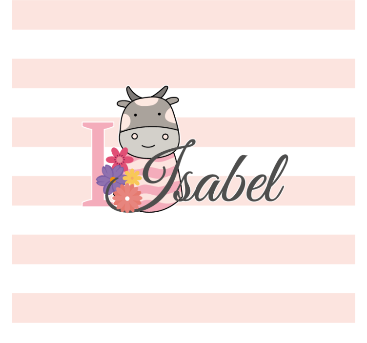 Podtácka na mieru s kvetinovým dizajnom kravy - Tenstickers