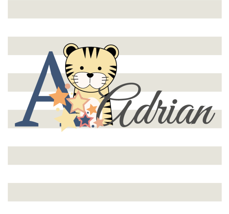 Podtácka na mieru s hravou ilustráciou tigra - Tenstickers