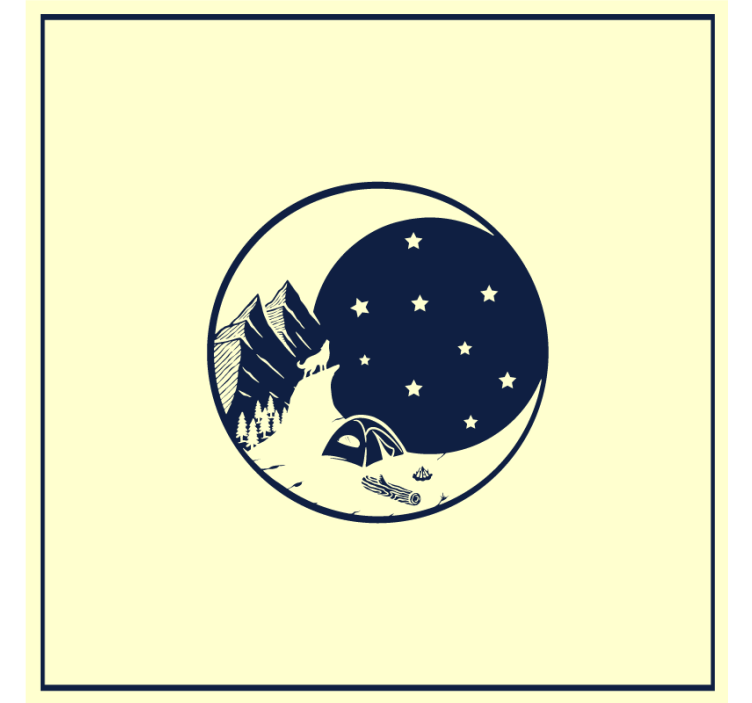 Moderná podtácka nočná scéna v horách - Tenstickers