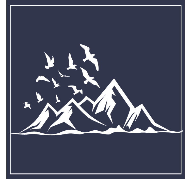 Podtácka silueta horskej krajiny - Tenstickers