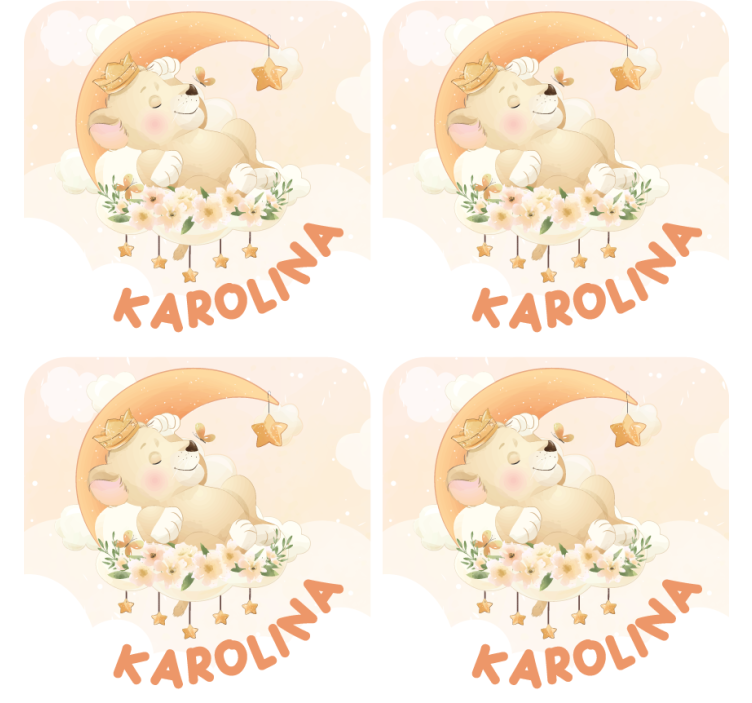 Podtácka na mieru spací medveď so hviezdami - Tenstickers