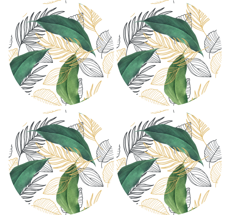 Moderná podtácka s motívom bujnej zelene - Tenstickers