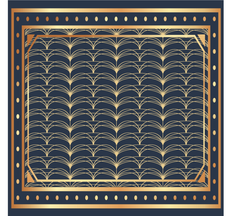 „moderná tácka s kovovým vzorom v štýle art deco - Tenstickers