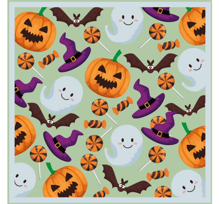 Podtácka halloween s motívom tekvíc a duchov - Tenstickers