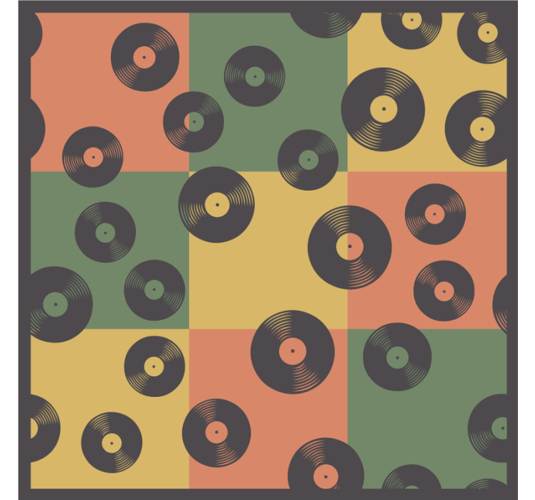 Zábavná podtácka s motívom vinylovej platne - Tenstickers