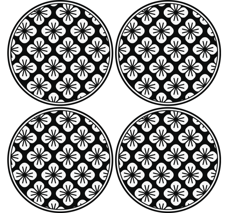 Podtácka s botanickou textúrovanou plochou - Tenstickers