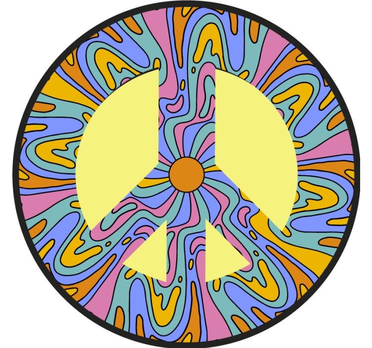 Zábavná podtácka s živým symbolom pokoja - Tenstickers