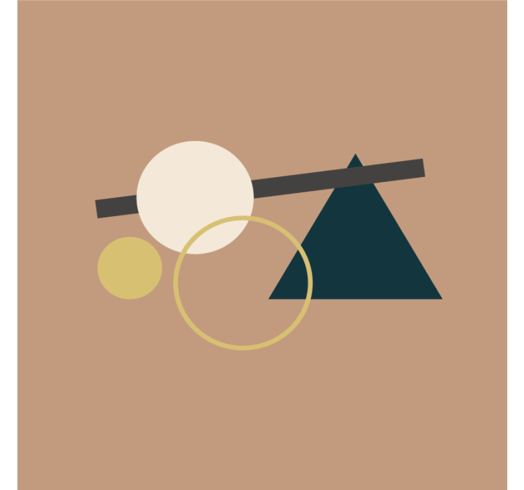 Moderná podtácka geometrické tvary s kruhom - Tenstickers