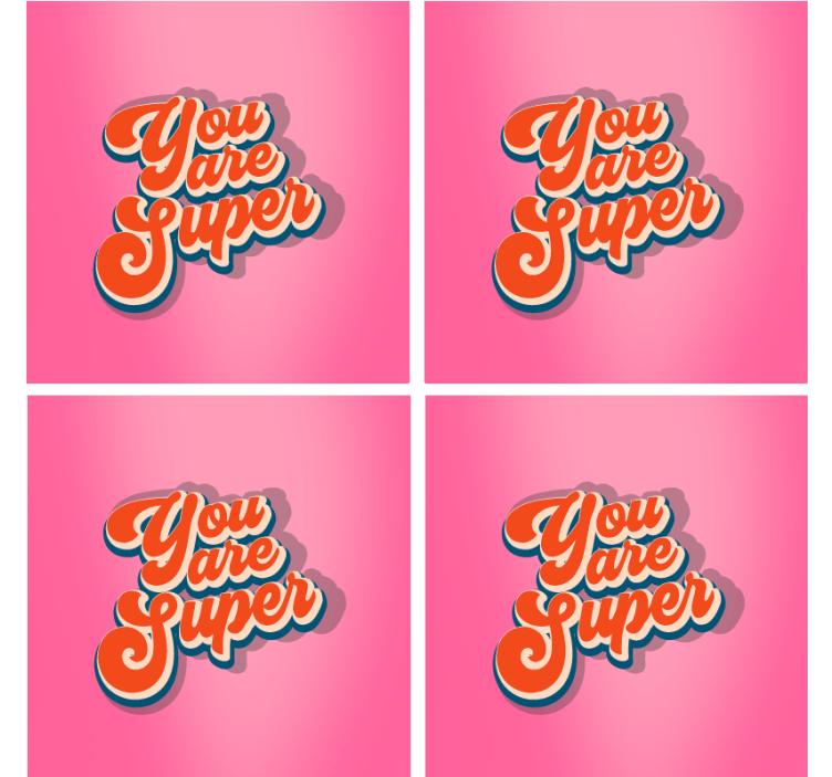 Ste super citát design textové podložky - Tenstickers