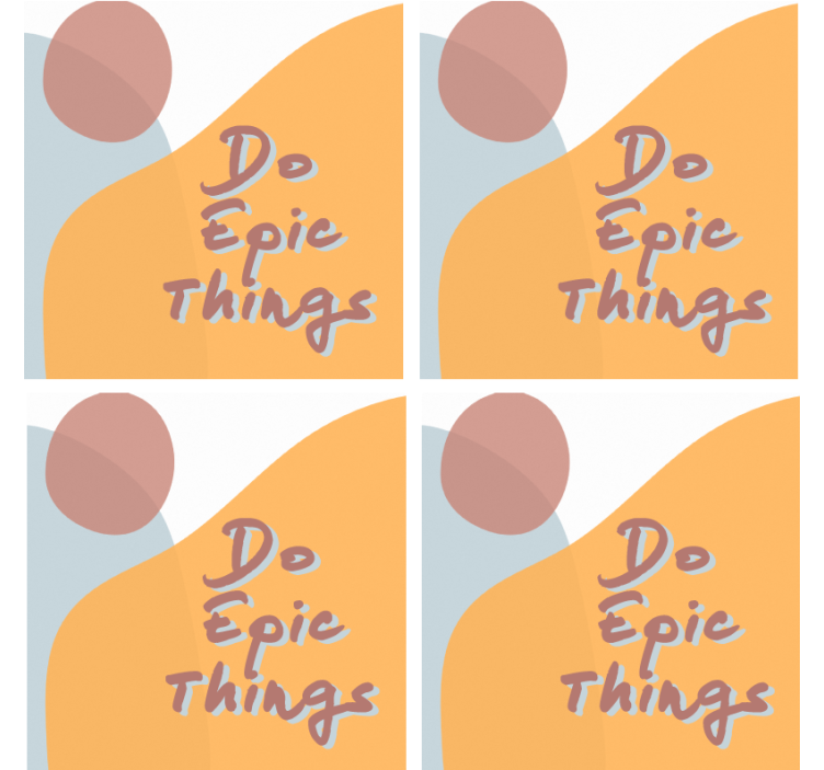 Podtácka s textom inšpirujúci dizajn správ. - Tenstickers