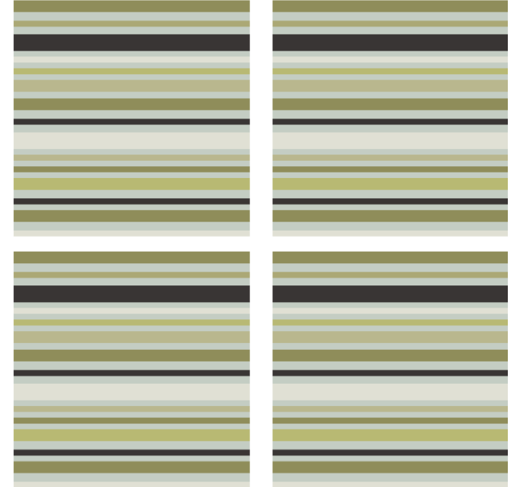 Podtácka so zelenočiernym pruhovaným vzorom - Tenstickers