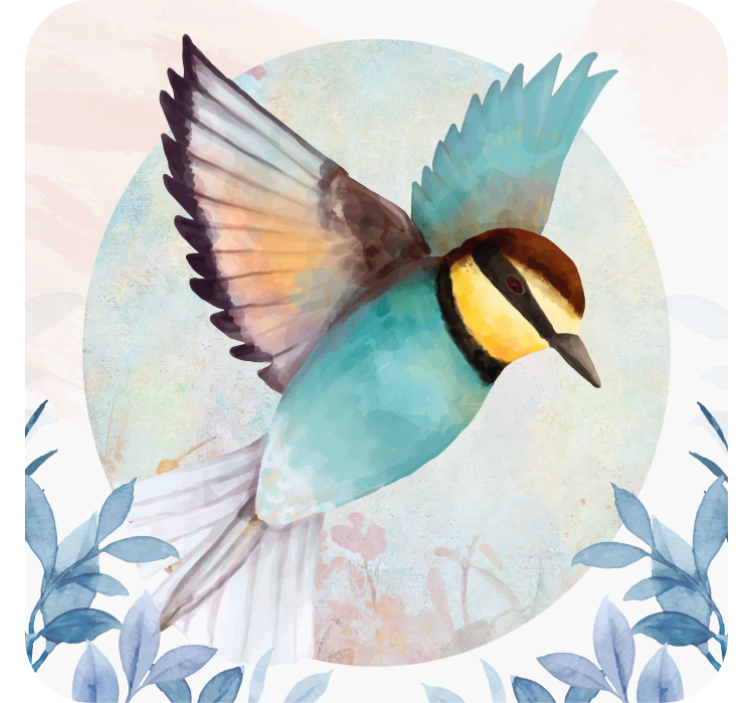 Zábavná podtácka farebný lietajúci vták - Tenstickers