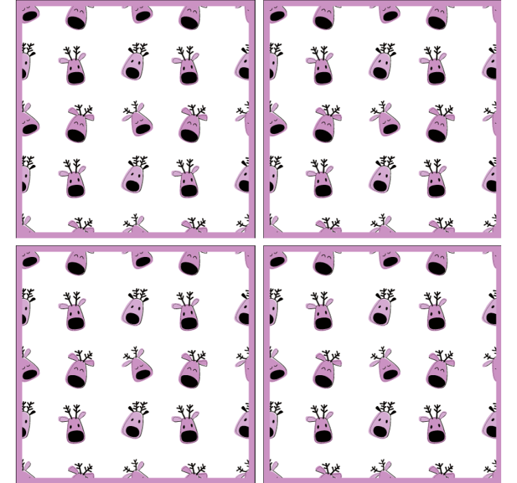 Vianočná tácka so zábavnými sobími tvárami - Tenstickers