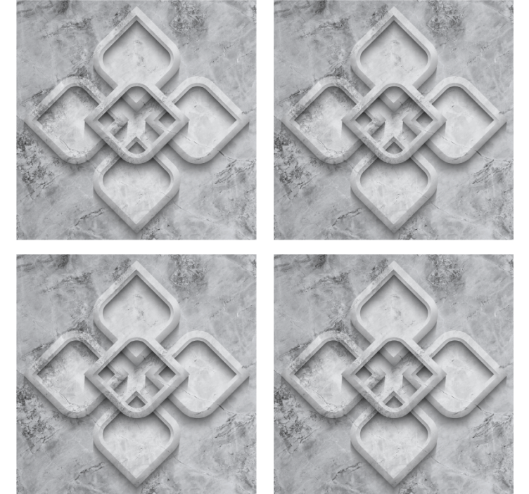 Podtácka s prepracovaným šedým motívom - Tenstickers