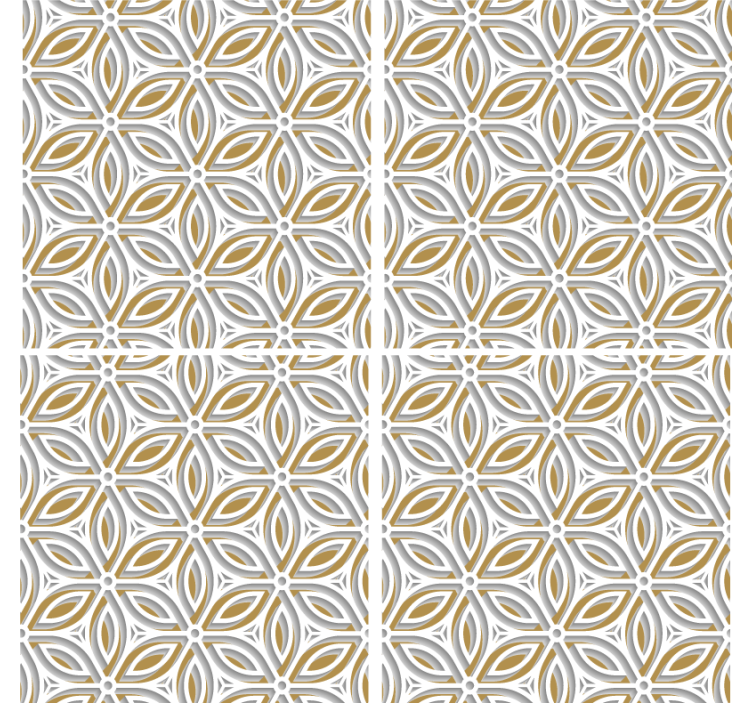 Podtácka s prepracovaným kvetinovým motívom - Tenstickers