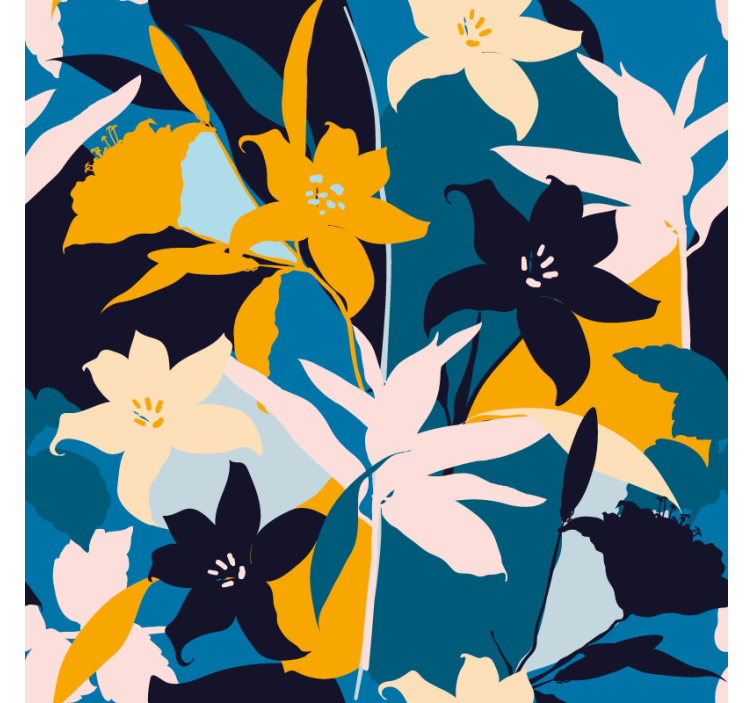 Moderná podtácka s živým kvetinovým motívom - Tenstickers