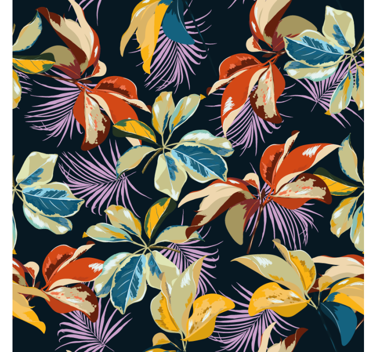 Podtácka s farebným vzorom listov - Tenstickers