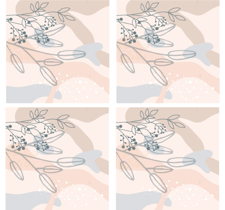 Podtácka kvetinové abstraktné vzory - Tenstickers