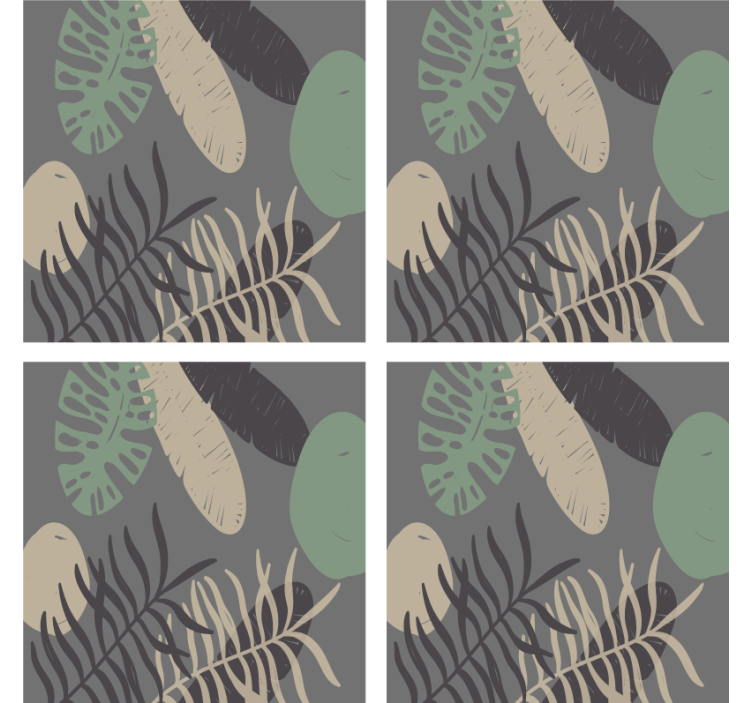 Podtácka s listovým textúrovaným vzorom - Tenstickers