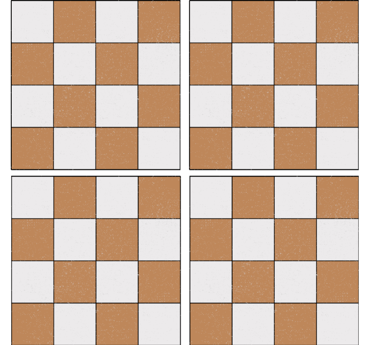 Podtácka s štvrtkovou textúrovanou plochou - Tenstickers