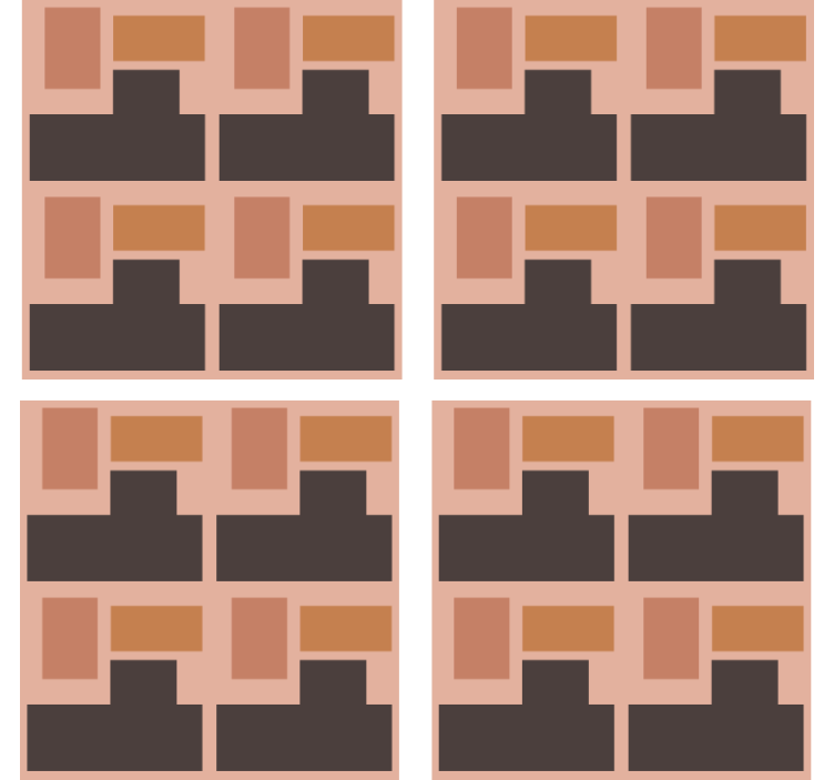 Podtácka geometrické blokové usporiadanie - Tenstickers