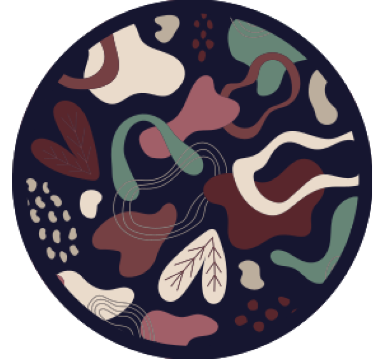 Podtácka s organickým vzorom tvarov - Tenstickers