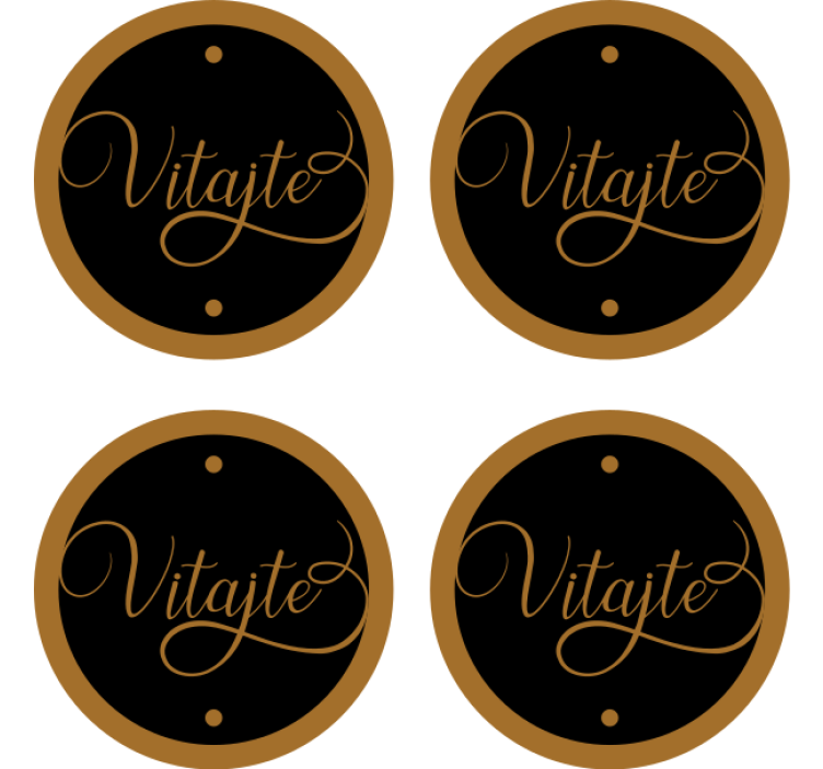 Podtácky pod pohár Vitajte - Tenstickers