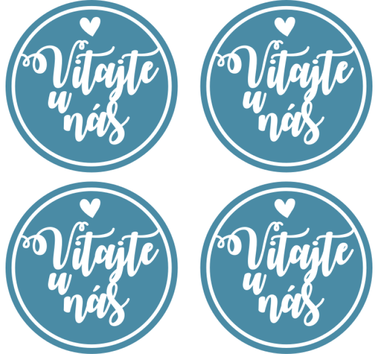 Podtácky pod pohár vitajte u nás - Tenstickers