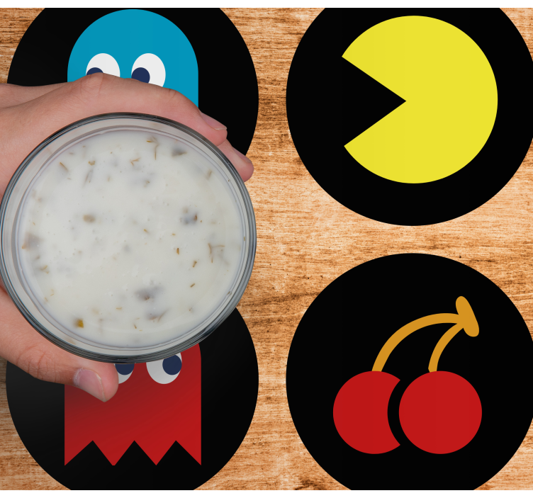 Zábavná podtácka farebné retro ikony - Tenstickers