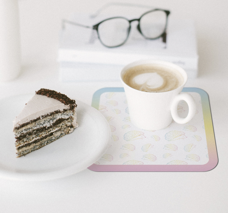 Dikobraz nakreslený v linkách na pitie - Tenstickers