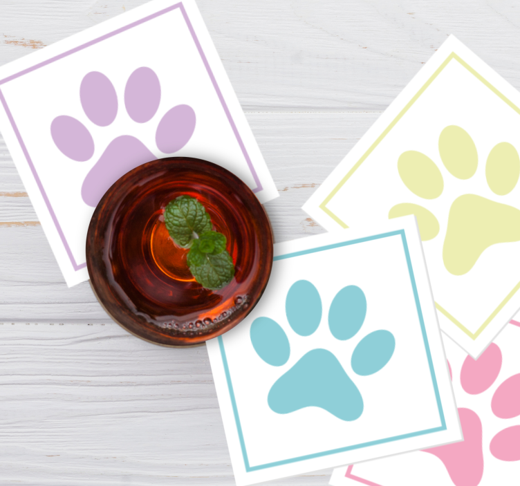 Fantastické farebné psie labky moderná dráha - Tenstickers