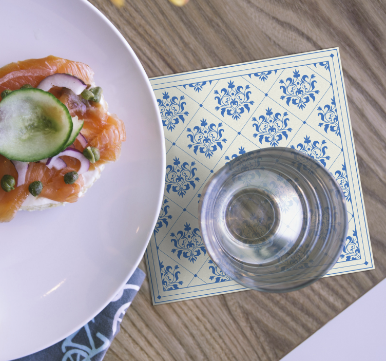 Kvetinové dlaždice podložky - Tenstickers