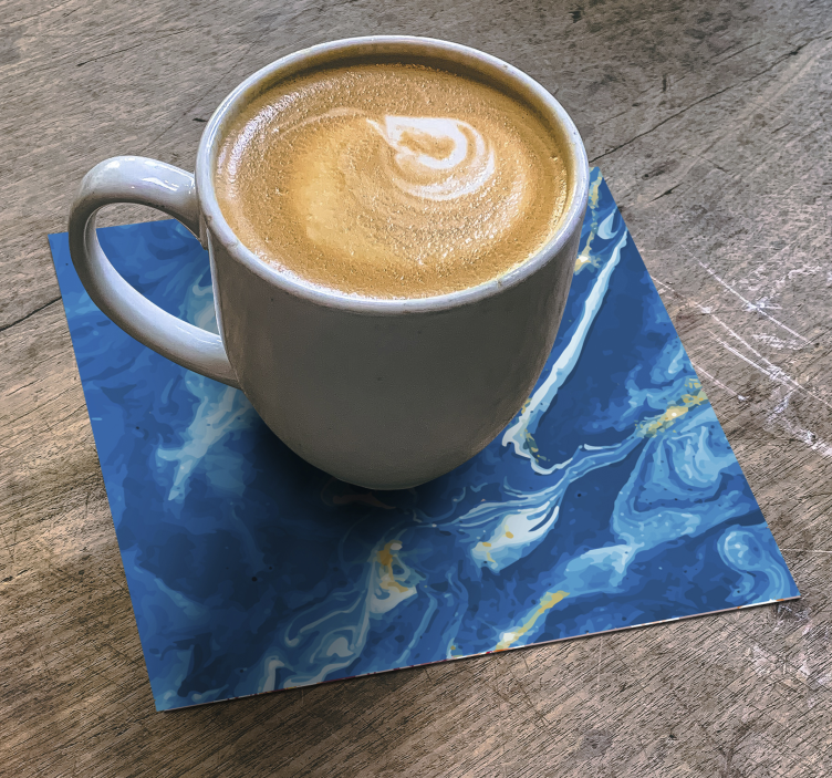 Modrý akvarelový efekt moderná dráha - Tenstickers