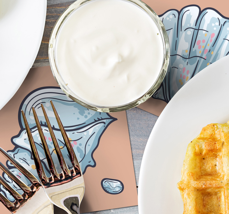 Mušle načrtáva podložky pod mušle - Tenstickers