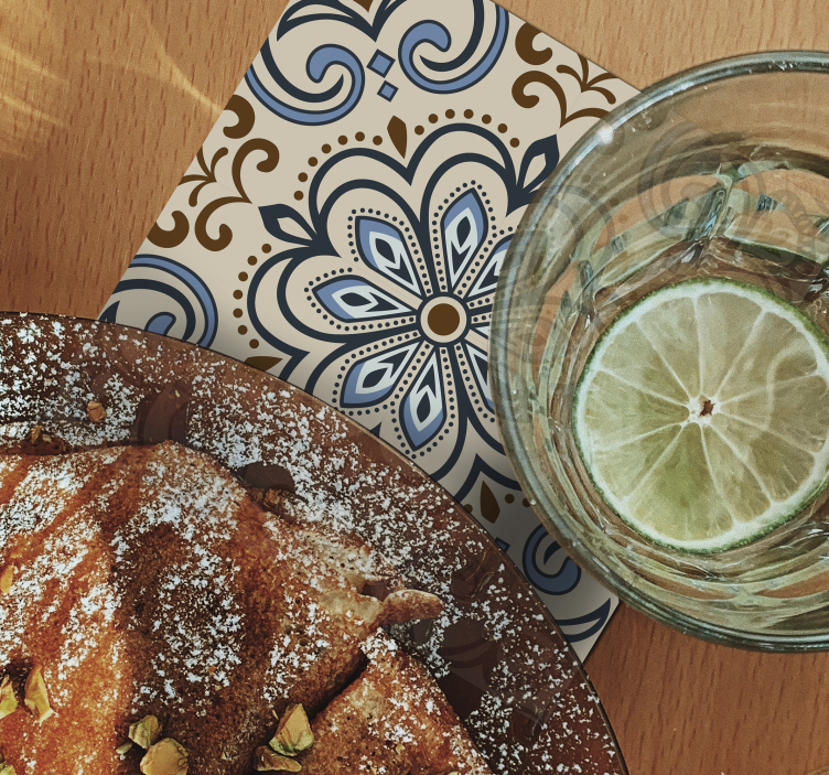 Kvetinové dlaždice podložky na tlač - Tenstickers