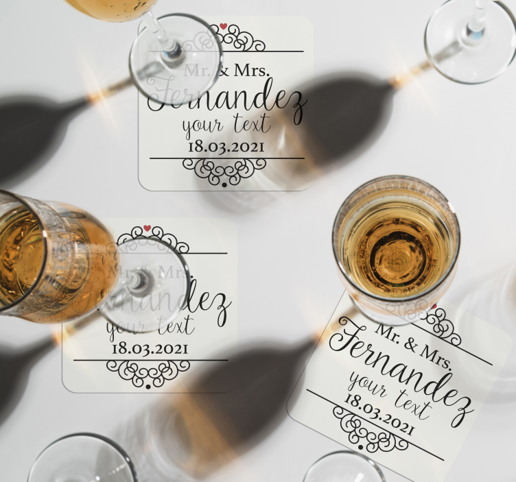 Pán a pani svadobná tácka - Tenstickers