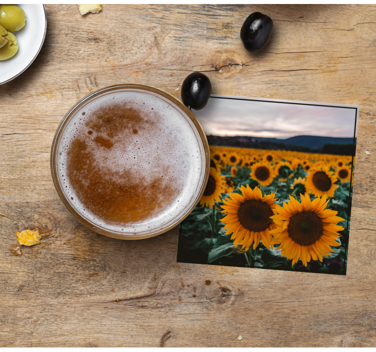 Pekná slnečnicová pole moderná dráha - Tenstickers