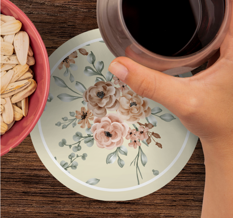 Podtácka vintage kvetinový elegantný vzor - Tenstickers