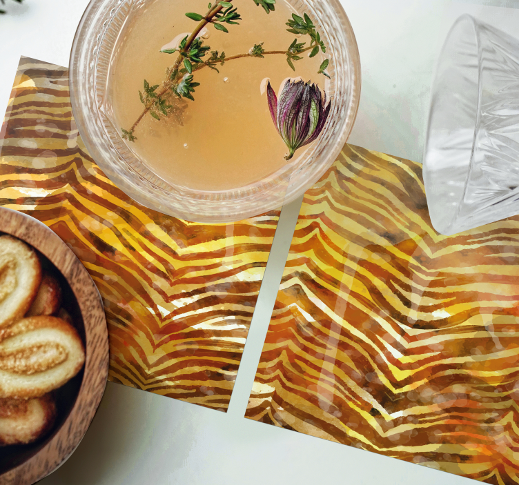 Podtácka zebra vzorovaný povrch - Tenstickers