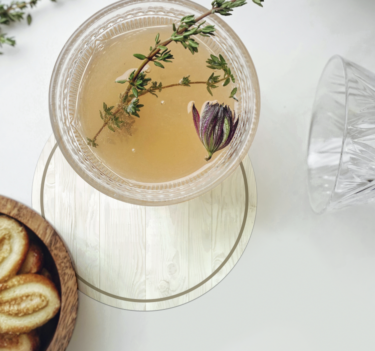 Podtácky pod poháre biele drevo - Tenstickers