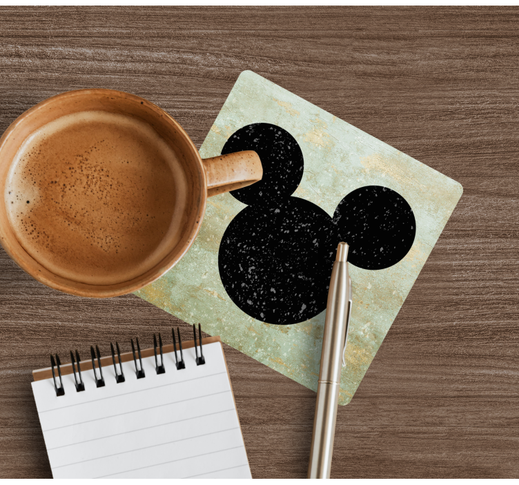 Vintage mickey mouse coaster - Tenstickers