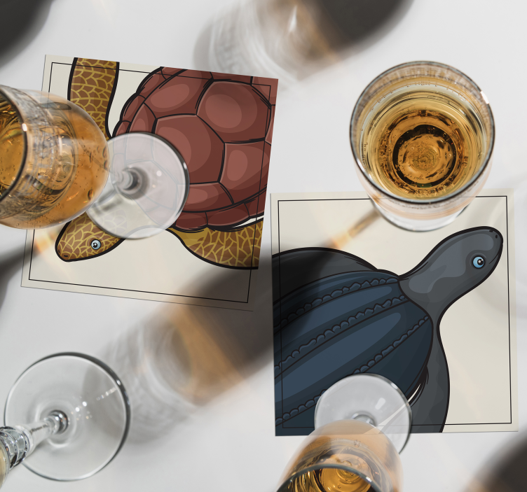 Korytnačka zvieracích dlaždíc sada - Tenstickers